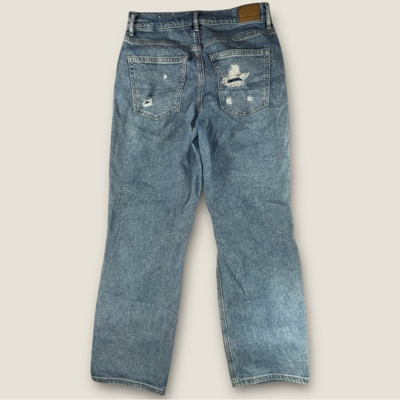 American Eagle Outfitters Women's High Rise Ripped Blue Jeans - Picture 8 of 8